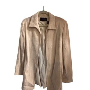 Dana Buchman Cream Textured Blazer